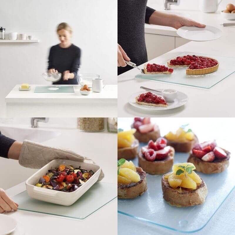 Joseph Joseph ジョセフジョセフ マルチガラスボード ラージ おしゃれな長方形のガラスプレートの通販