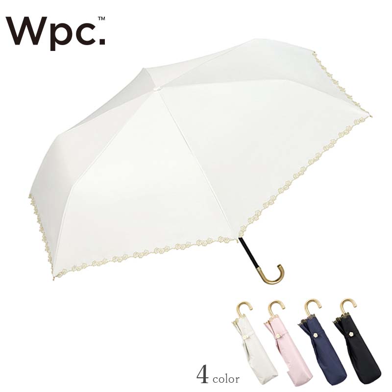 Wpc.折りたたみ日傘 遮光フローラルスカラップmini