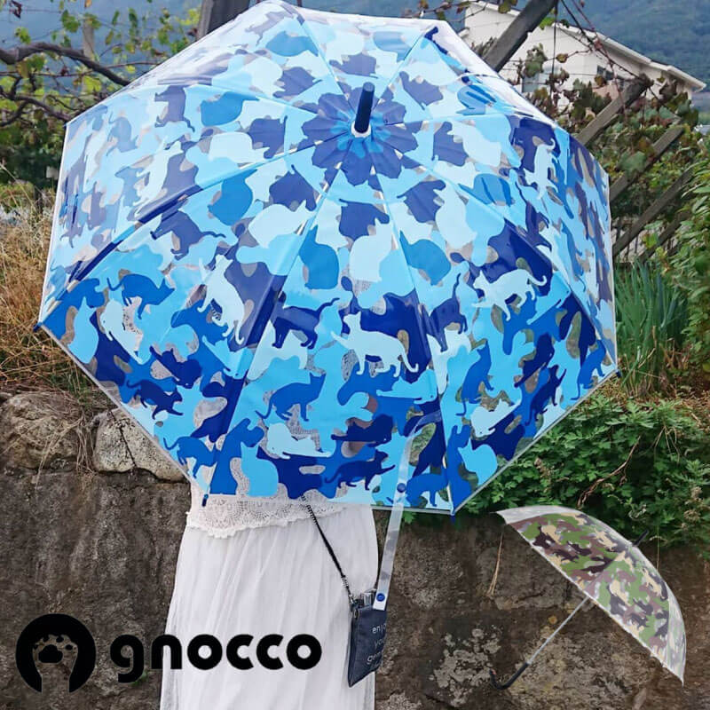 gnocco/ニョッコ 迷彩猫 ブルー開き画像
