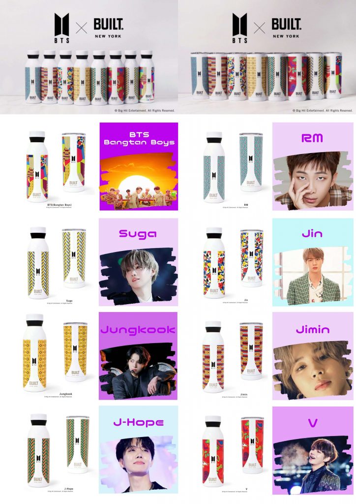 BTS(防弾少年団)コラボグッズ数量限定販売!!BTS×BUILTステンレスボトル 